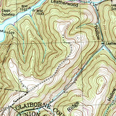 United States Geological Survey Ausmus, TN (1952, 24000-Scale) digital map