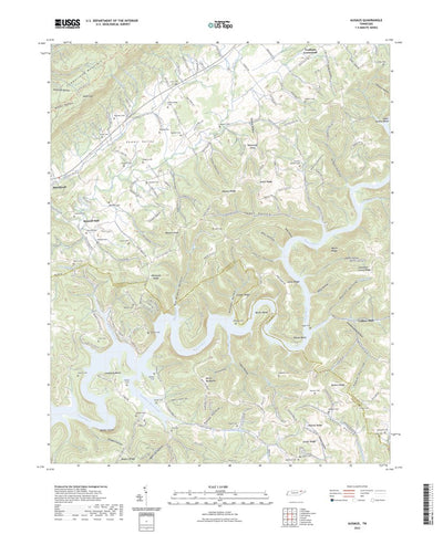 United States Geological Survey Ausmus, TN (2022, 24000-Scale) digital map