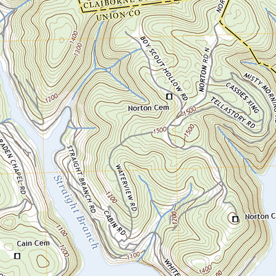 United States Geological Survey Ausmus, TN (2022, 24000-Scale) digital map