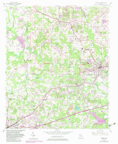 United States Geological Survey Austell, GA (1954, 24000-Scale) digital map