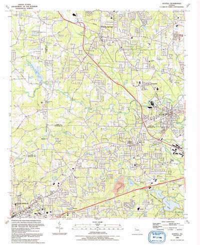 United States Geological Survey Austell, GA (1992, 24000-Scale) digital map
