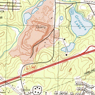 United States Geological Survey Austell, GA (1992, 24000-Scale) digital map