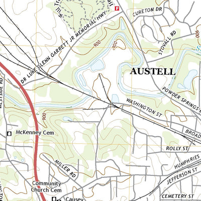 United States Geological Survey Austell, GA (2020, 24000-Scale) digital map