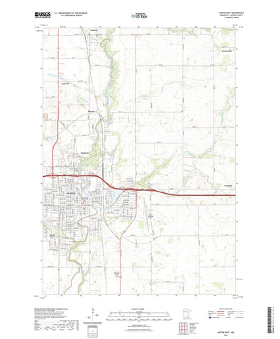 United States Geological Survey Austin East, MN (2022, 24000-Scale) digital map