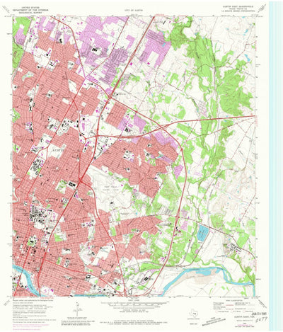 United States Geological Survey Austin East, TX (1966, 24000-Scale) digital map