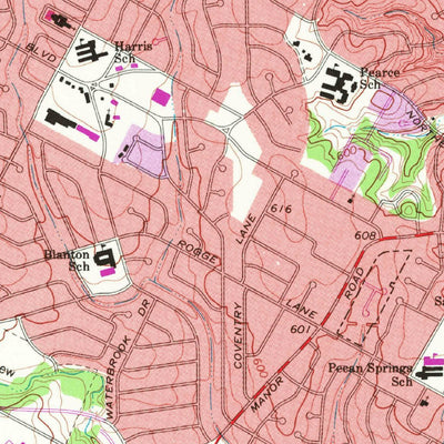 United States Geological Survey Austin East, TX (1966, 24000-Scale) digital map