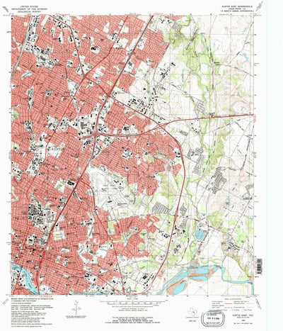 United States Geological Survey Austin East, TX (1988, 24000-Scale) digital map