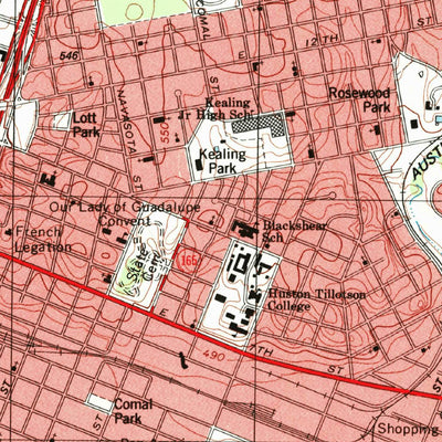 United States Geological Survey Austin East, TX (1988, 24000-Scale) digital map
