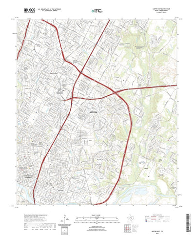 United States Geological Survey Austin East, TX (2022, 24000-Scale) digital map
