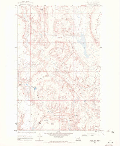 United States Geological Survey Austin Lake, MT (1968, 24000-Scale) digital map