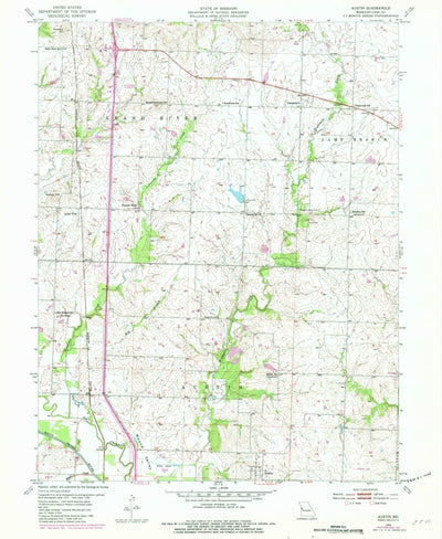 United States Geological Survey Austin, MO (1954, 24000-Scale) digital map