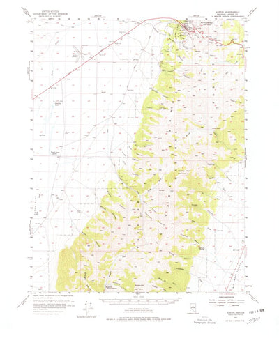 United States Geological Survey Austin, NV (1956, 62500-Scale) digital map
