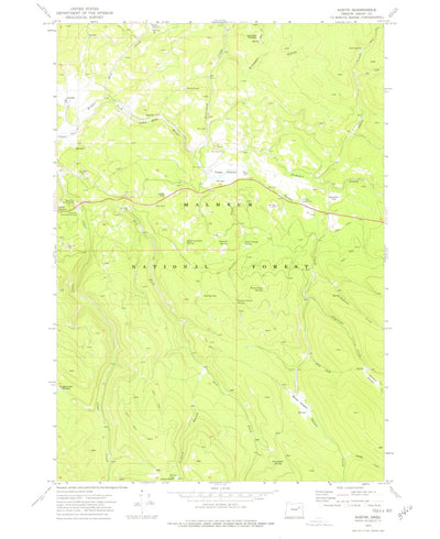 United States Geological Survey Austin, OR (1972, 24000-Scale) digital map