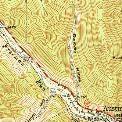 United States Geological Survey Austin, PA (1950, 24000-Scale) digital map