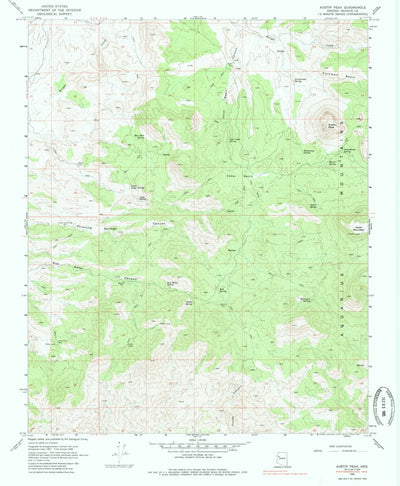 United States Geological Survey Austin Peak, AZ (1968, 24000-Scale) digital map