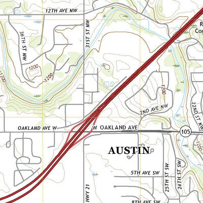 United States Geological Survey Austin West, MN (2022, 24000-Scale) digital map