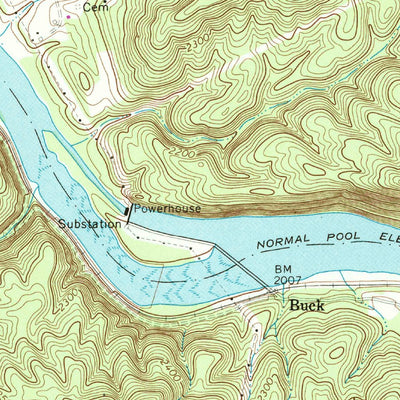 United States Geological Survey Austinville, VA (1965, 24000-Scale) digital map