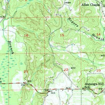 United States Geological Survey Autaugaville, AL (1957, 62500-Scale) digital map