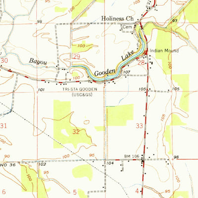 United States Geological Survey Auter, MS (1967, 62500-Scale) digital map
