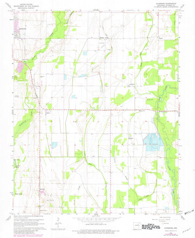 United States Geological Survey Auvergne, AR (1965, 24000-Scale) digital map