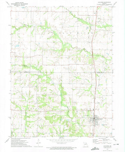 United States Geological Survey Auxvasse, MO (1972, 24000-Scale) digital map