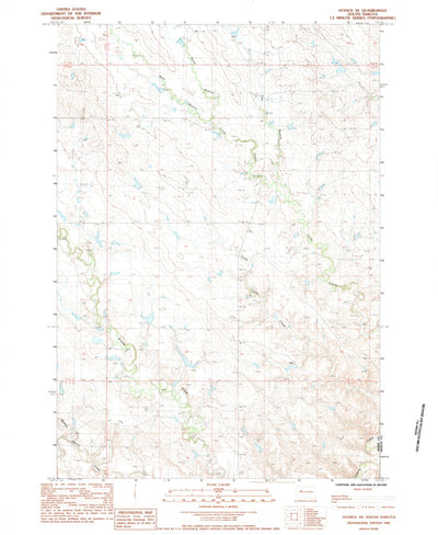 United States Geological Survey Avance SE, SD (1983, 24000-Scale) digital map