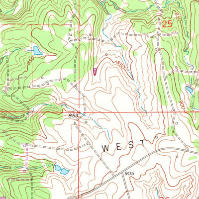 United States Geological Survey Avant NW, OK (1966, 24000-Scale) digital map