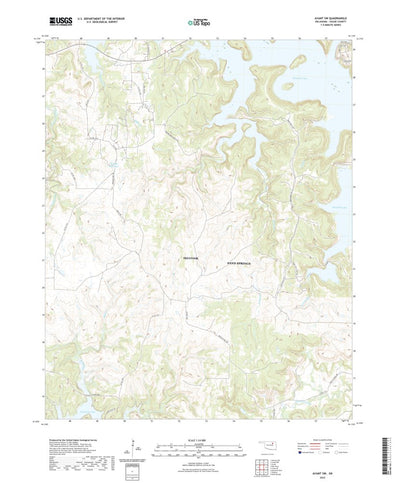 United States Geological Survey Avant SW, OK (2022, 24000-Scale) digital map