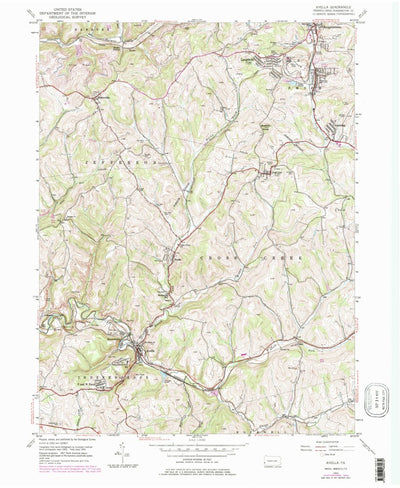 United States Geological Survey Avella, PA (1954, 24000-Scale) digital map