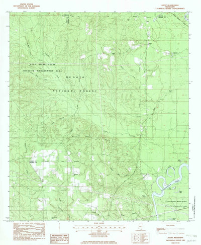 United States Geological Survey Avent, MS (1982, 24000-Scale) digital map
