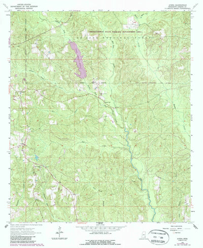 United States Geological Survey Avera, MS (1964, 24000-Scale) digital map
