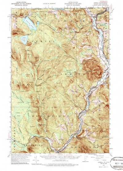 United States Geological Survey Averill, VT-NH (1953, 62500-Scale) digital map