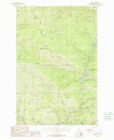United States Geological Survey Avery, ID (1988, 24000-Scale) digital map