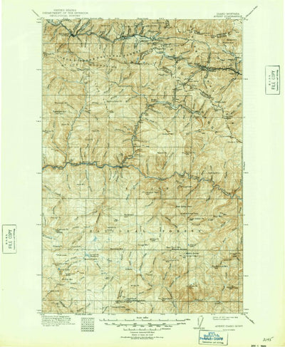 United States Geological Survey Avery, ID-MT (1917, 125000-Scale) digital map