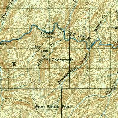 United States Geological Survey Avery, ID-MT (1917, 125000-Scale) digital map