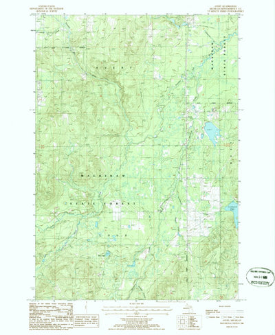 United States Geological Survey Avery, MI (1986, 24000-Scale) digital map