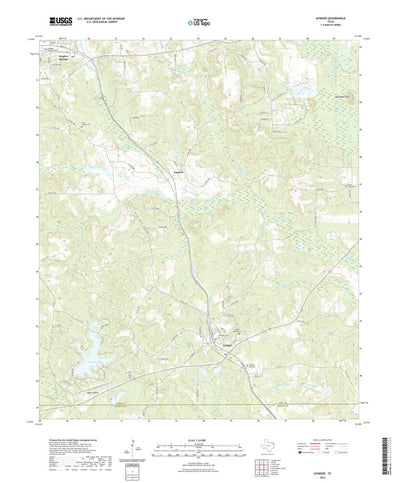 United States Geological Survey Avinger, TX (2022, 24000-Scale) digital map