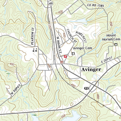 United States Geological Survey Avinger, TX (2022, 24000-Scale) digital map