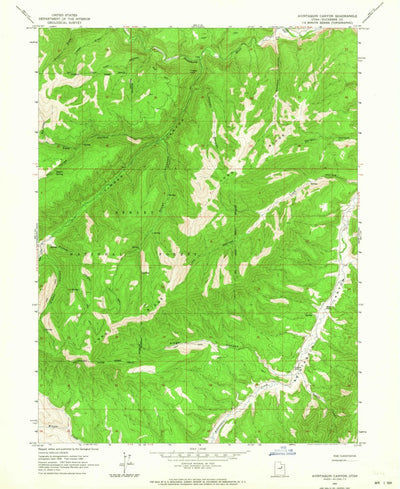 United States Geological Survey Avintaquin Canyon, UT (1962, 24000-Scale) digital map
