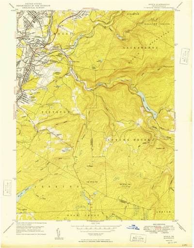 United States Geological Survey Avoca, PA (1949, 24000-Scale) digital map