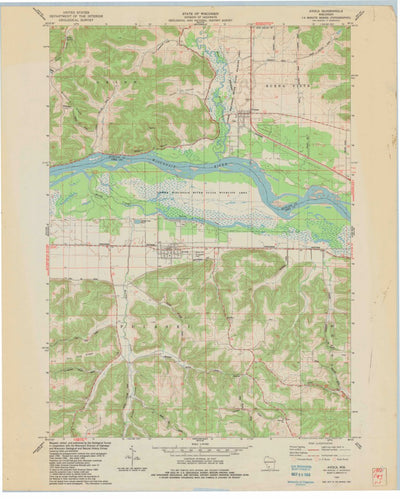 United States Geological Survey Avoca, WI (1983, 24000-Scale) digital map