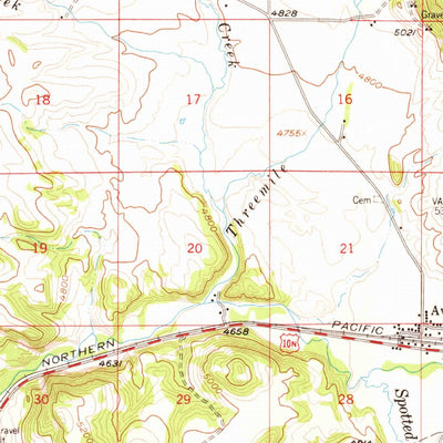 United States Geological Survey Avon, MT (1958, 62500-Scale) digital map