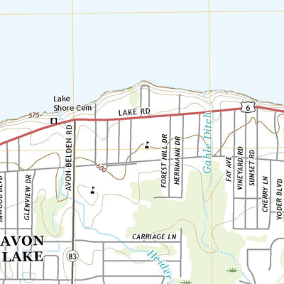 United States Geological Survey Avon OE N, OH (2019, 24000-Scale) digital map