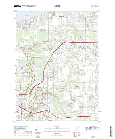 United States Geological Survey Avon, OH (2023, 24000-Scale) digital map