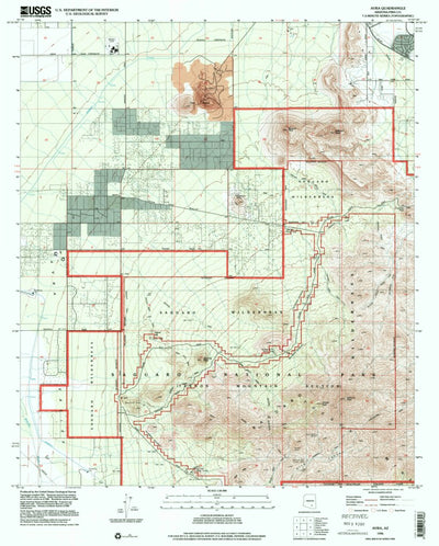 United States Geological Survey Avra, AZ (1996, 24000-Scale) digital map