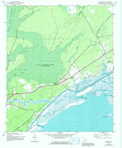 United States Geological Survey Awendaw, SC (1943, 24000-Scale) digital map
