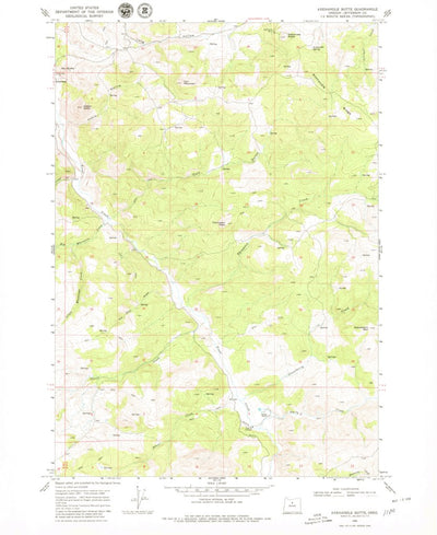 United States Geological Survey Axehandle Butte, OR (1968, 24000-Scale) digital map