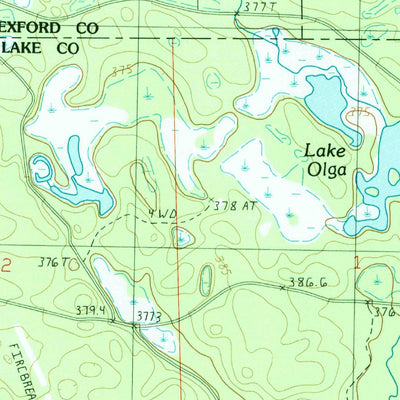United States Geological Survey Axin, MI (1987, 24000-Scale) digital map
