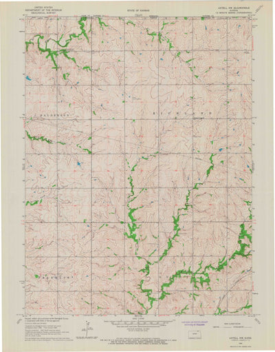 United States Geological Survey Axtell NW, KS (1966, 24000-Scale) digital map