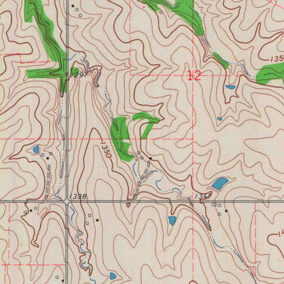 United States Geological Survey Axtell NW, KS (1966, 24000-Scale) digital map
